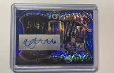 2024-25 Panini Select Nicky Butt Newcastle Pitchside Auto Blue Disco PS-NB 