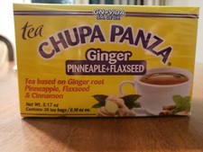 TEA CHUPA PANZA Jengibre Pina Linaza Ginger Cinnamon Pineapple 30 Bags Te