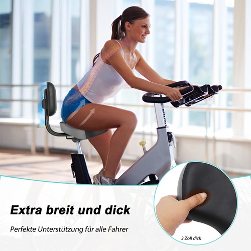 Fahrradsattel mit Rückenlehne Übergroßer Breiter Fahrradsitz Dreirad Sattelsitz - Bild 36 von 44