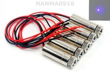 5pcs 12mm Dia 5mW 405nm Violet Blue Laser Module w Focusable Dot Focus Head DIY