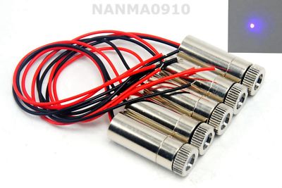 5pcs 12mm Dia 5mW 405nm Violet Blue Laser Module w Focusable Dot Focus Head DIY