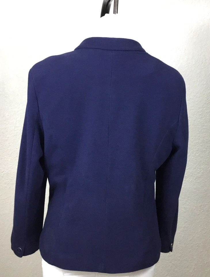 Chico’s Jacket Size XL Blue Women’s Blazer  Cotton Jersey  Stretch Modern Jacket - Image 2 of 4