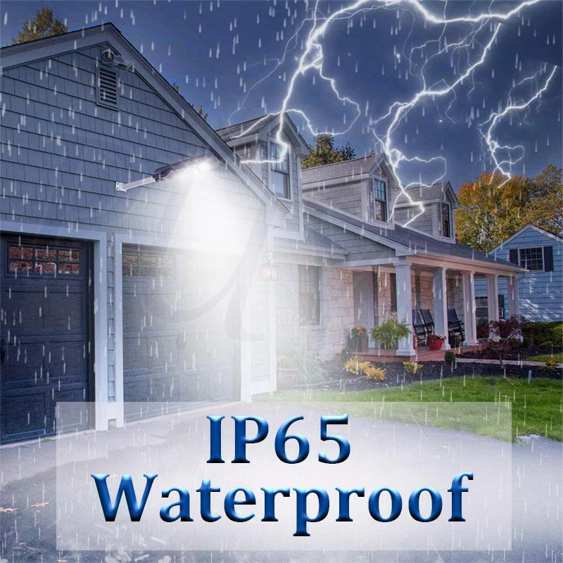 LED Solar Street Lights Waterproof Outdoor Sensor Dusk-to-Dawn Lamp Pole+Remote - Image 3 of 4