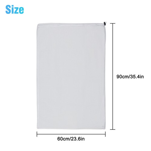 2Pcs Heavy Duty Laundry Bag Large Mesh Wash Clothes With Drawstring Top Closure - Picture 8 of 9