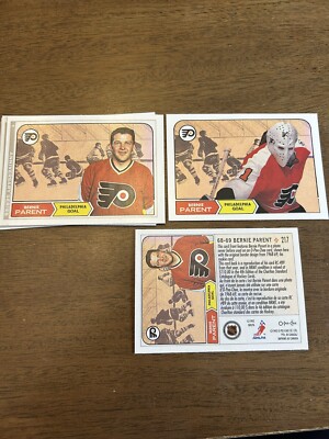 2 Card SET  BERNIE PARENT 1992/93 OPC O-Pee-Chee 25th Anniversary & Lost Photo