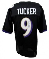 Justin Tucker Signed Baltimore Ravens Jersey (Beckett)  3xPro Bowl Place Kicker