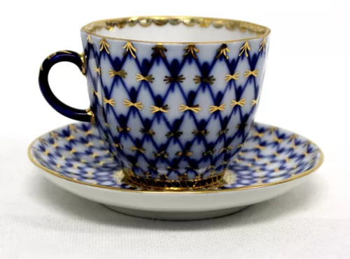 Russian Vintage Hand Painted Lomonosov Porcelain Cup Saucer 3 Variations #70-72