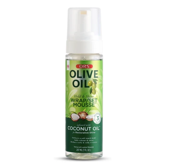 ORS Olive Oil Wrap/Set Mousse 207ml, Perfect For Styling & Conditioning,Next day