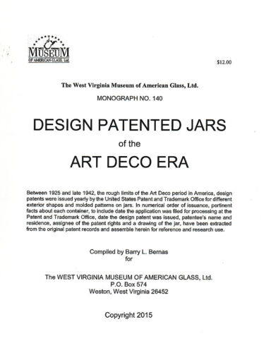 Design Patented Jars of the Art Deco Era, 1925-1942 fruit jars, candy containers - Picture 2 of 3