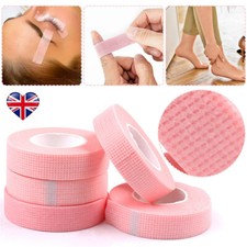 5 Rolls Pink Lash Tape for Eyelash Extension Breathable Micropore Fabric Eye UK