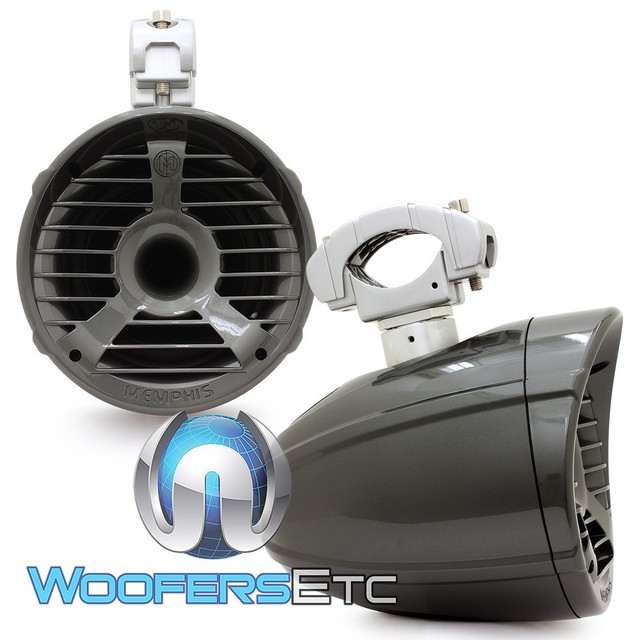 Memphis Mxa62ts Gray 6.5" Marine Horn Tweeters Boat Tower Swivel