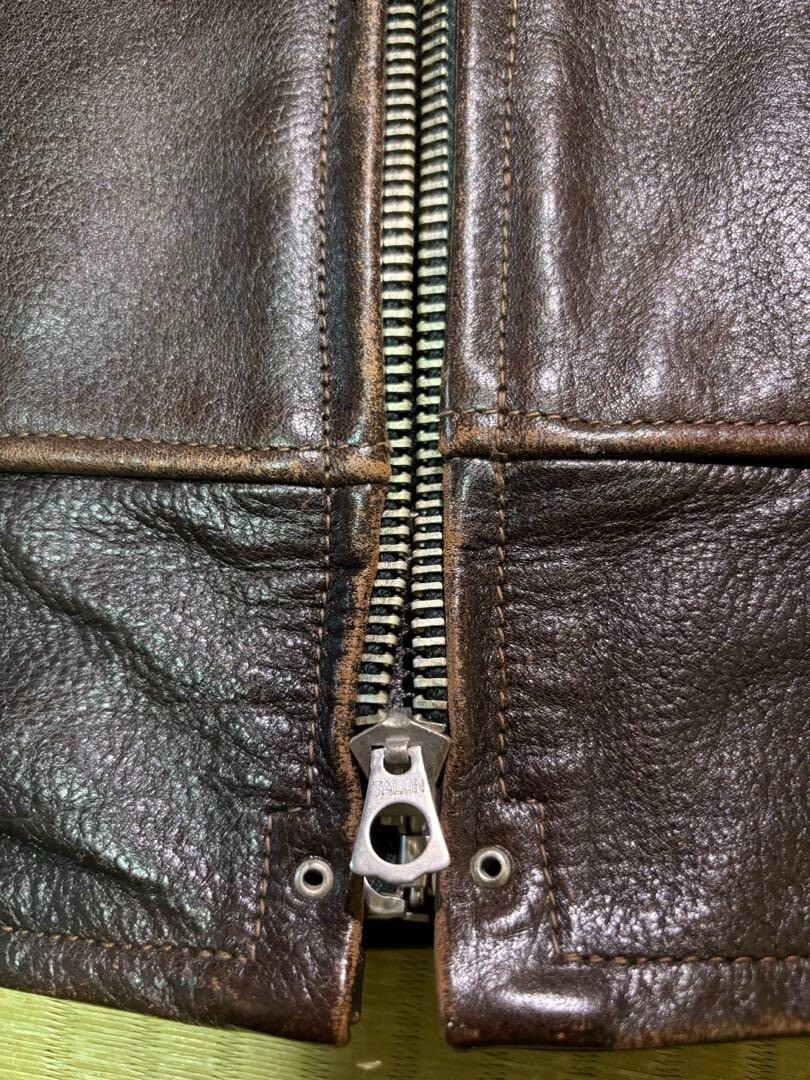 The REAL McCOY'S 34 Leather Jacket Men's Authentic image 4