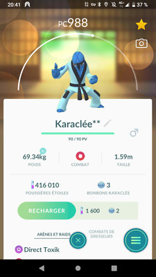 Pokemon Go Karaclee Sawk Trade Ebay