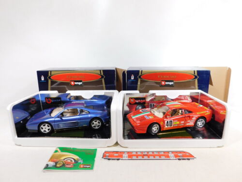 Dt734-5# 2X Bburago 1:18 Ferrari 3027 GTO 1984 3039 348 TB 1989 Sg/Mint+Box