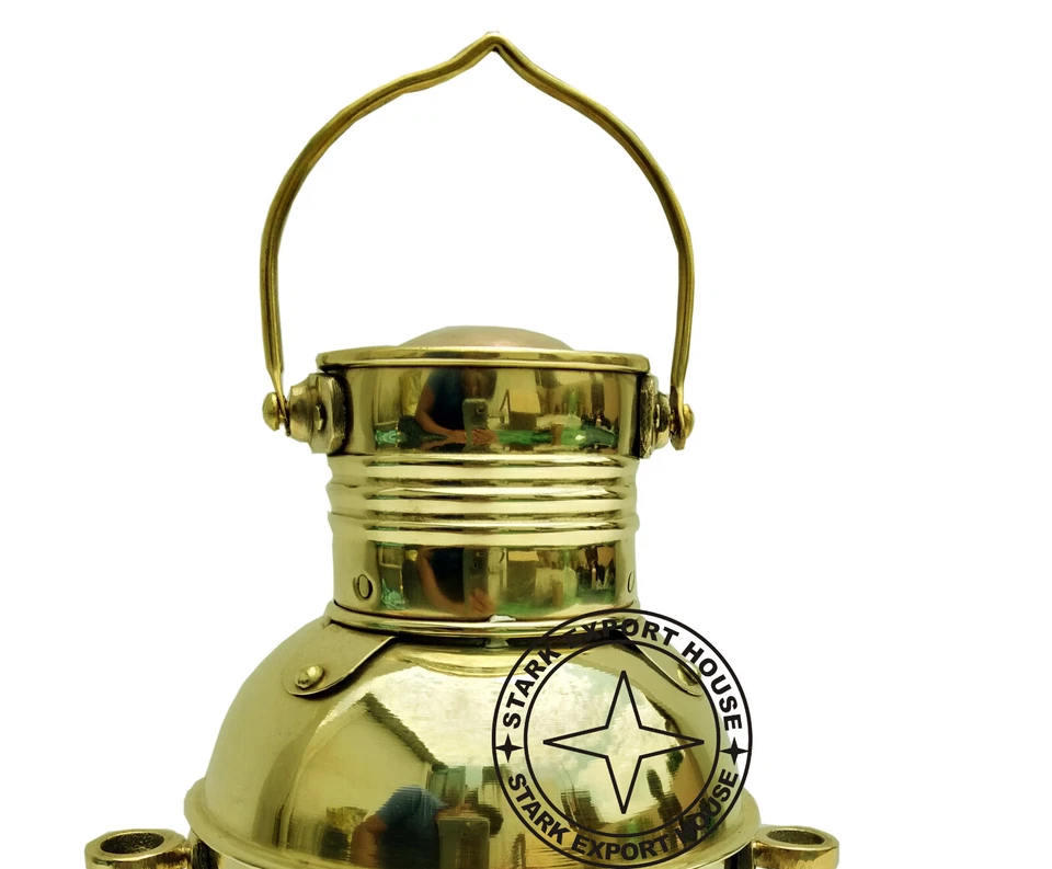 Lámpara de mesa y colgante de latón lámpara de aceite de vidrio decoración del hogar (11,5 pulgadas) roja Foto 4 de 4