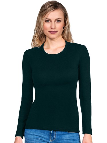Maglia Intima da Donna in 100% PURO COTONE Manica Lunga Maglietta Sottogiacca - Foto 11 di 11