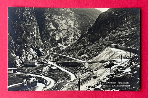 Foto AK Schüllenen Andermatt Schweiz 1926 Restaurant Schöllenschlucht ( 151557