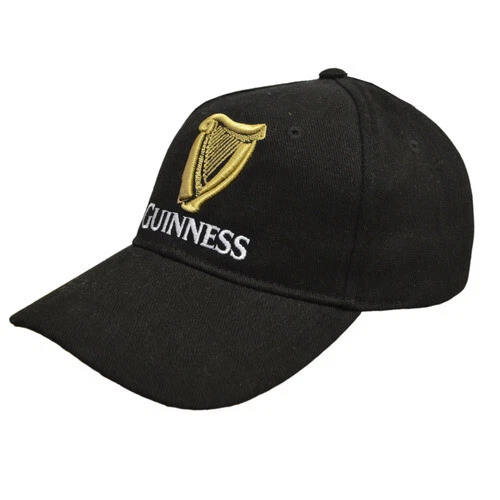 Baseball Cap Guinness With Official Logo and Signature, Black New One Size