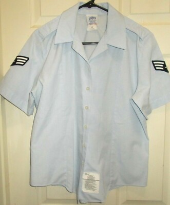 AIR FORCE LADIES BLUE UNIFORM SHIRTS SHORT/LONG SLEEVE w/Shoulder  Straps