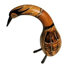 Hand Painted Andean Peruvian Bird Gourd 5 1/2"