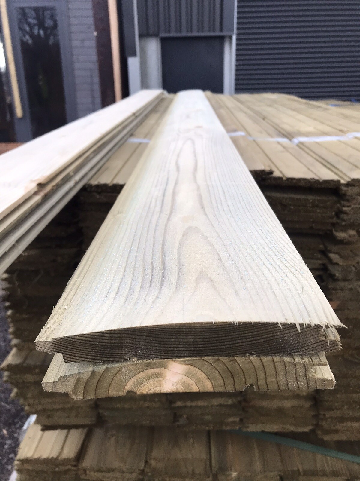 Pressure Treated Green Planed T&G Loglap Cladding