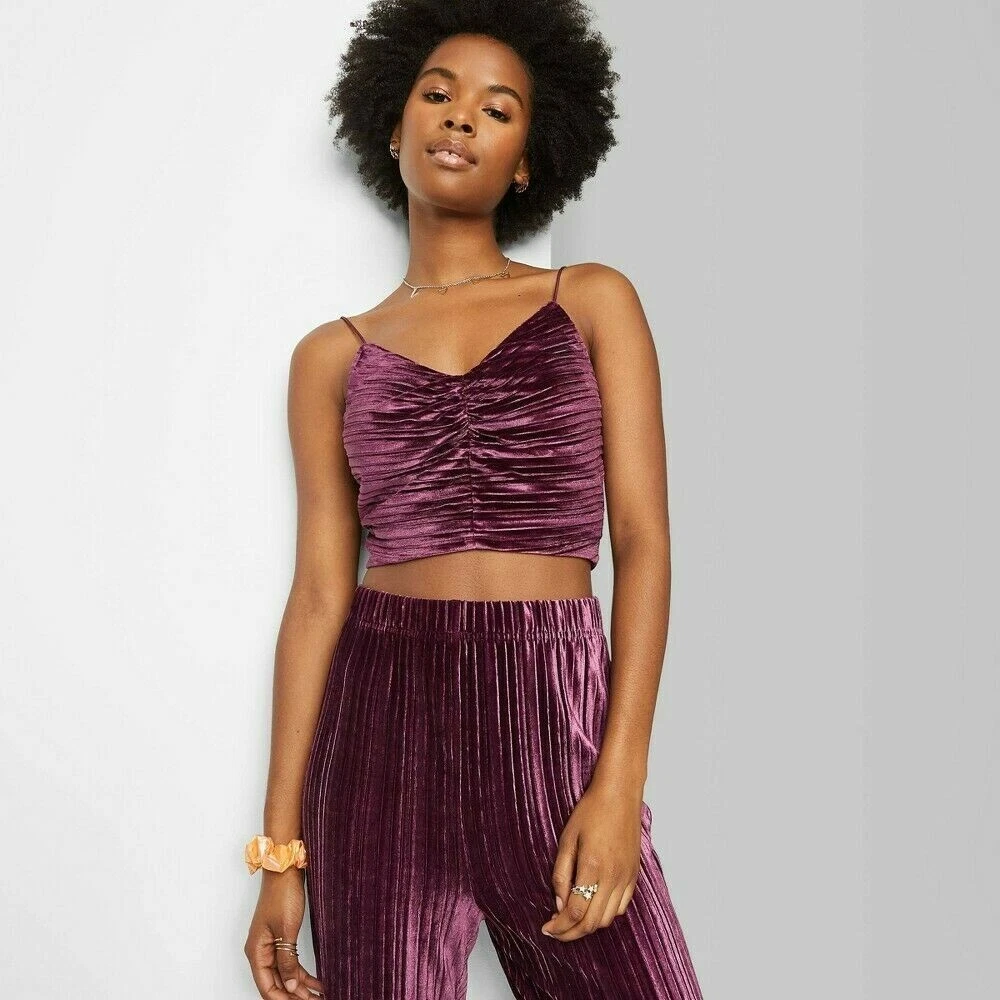 Velvet top tank tops