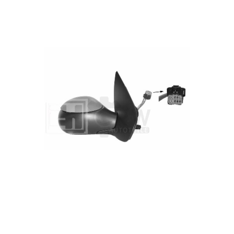 VAN WEZEL Außenspiegel Rechts Beifahrerseite - VW Golf VI 2008-2013 Elektrisch Beheizbar