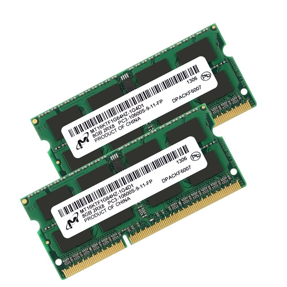 Micron 32GB 16GB 8GB 4GB DDR3 1333MHz PC3-10600S 204Pin SODIMM Laptop Memory LOT - Image 4 of 4