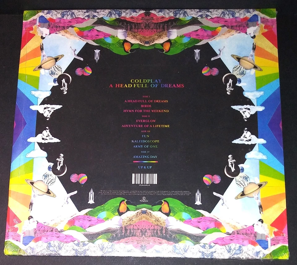STILL SEALED rock 2x lp COLDPLAY A Head Full of Dreams 2015 limited pink & blue - Image 3 of 3