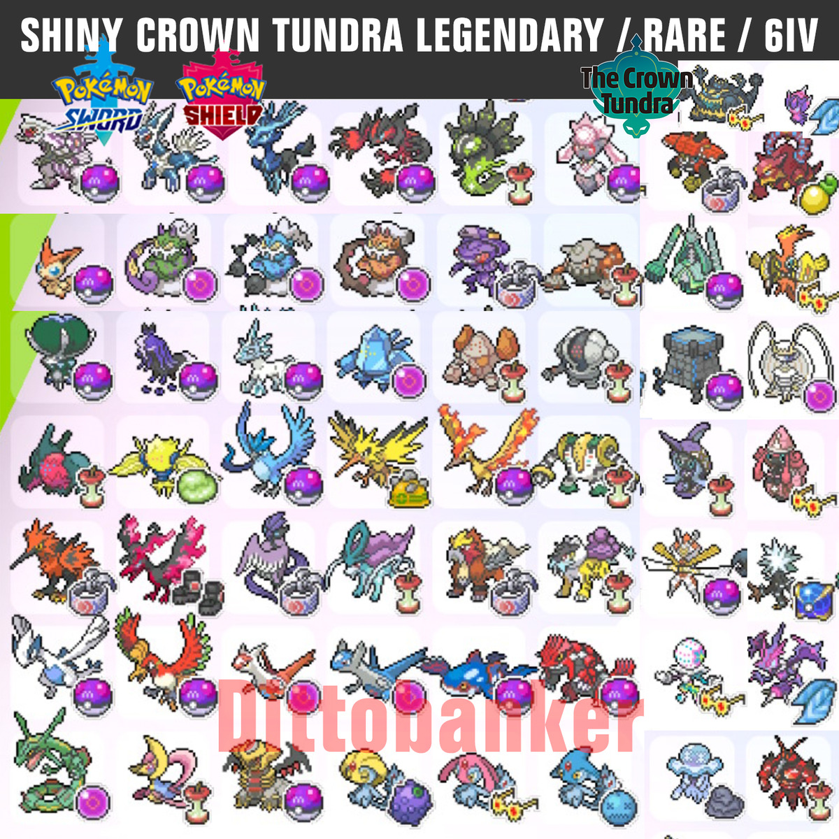 All 60 Shiny Legendary Pokemon / 6IV Pokemon / Shiny Pokemon