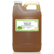 64 OZ AMLA OIL Unrefined Virgin Indian Gooseberry Hair Growth Skin Anti Aging