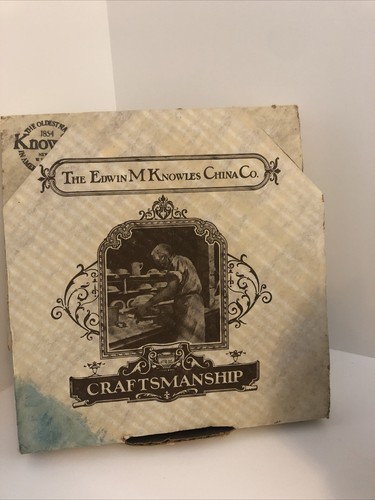 Edwin M Knowles China Co “Fish Story” Collectors Plate In Original Pkg - Picture 3 of 7