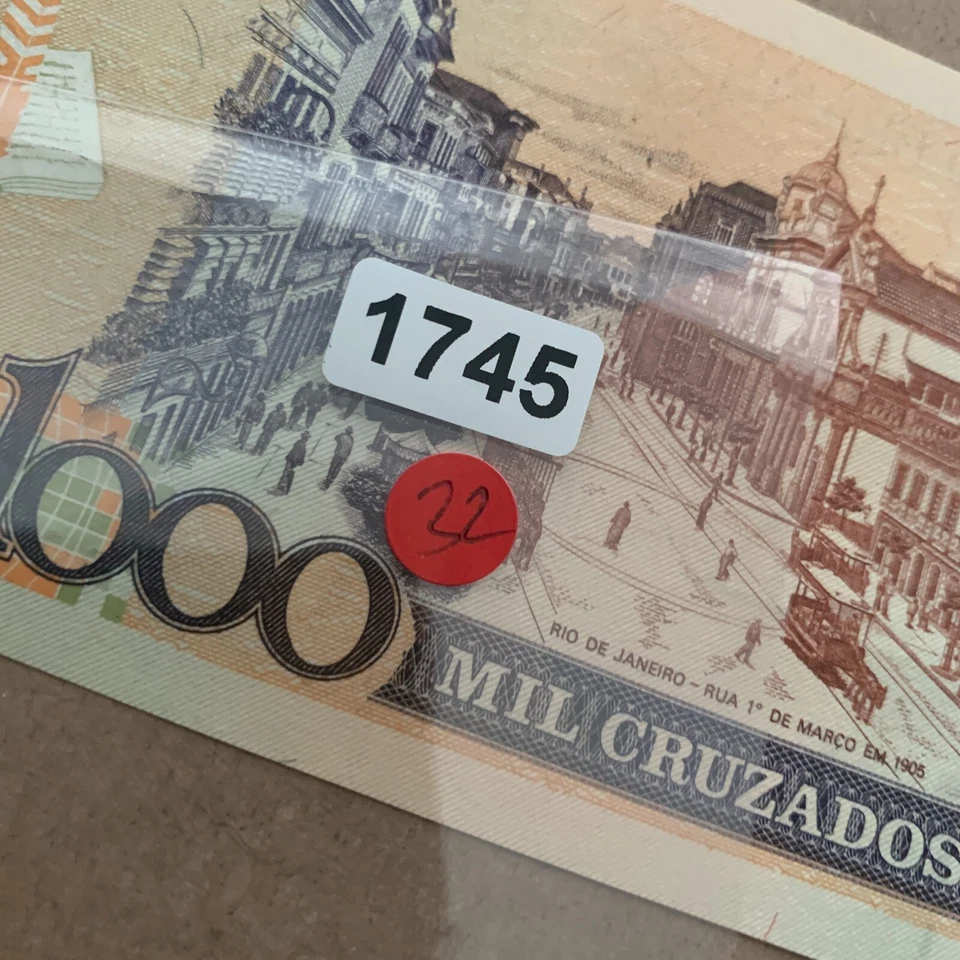 Brazil, 1 Cruzado Novo on 1000 Cruzados Banknote (1989) Rio de Jenerio Currency - Image 4 of 4