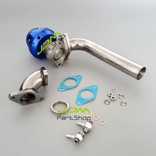 F38 38mm Turbo External Wastegate 8PSI+1.5'' Exhaust Pipe+Elbow Adapter Kit