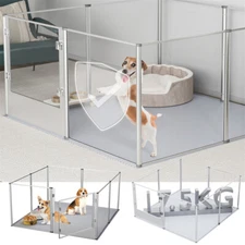 Heavy Duty Clear Acrylic Whelping Box Large 48 X 48" w/ Floor Mat  Dog Puppy Pen
