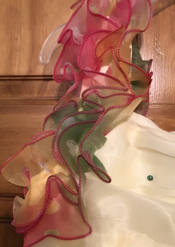 NUEVO CON ETIQUETAS~ Vestido de fiesta Richie House Niñas 9/10 Elegante Concurso Volantes Dama de honor Foto 4 de 4