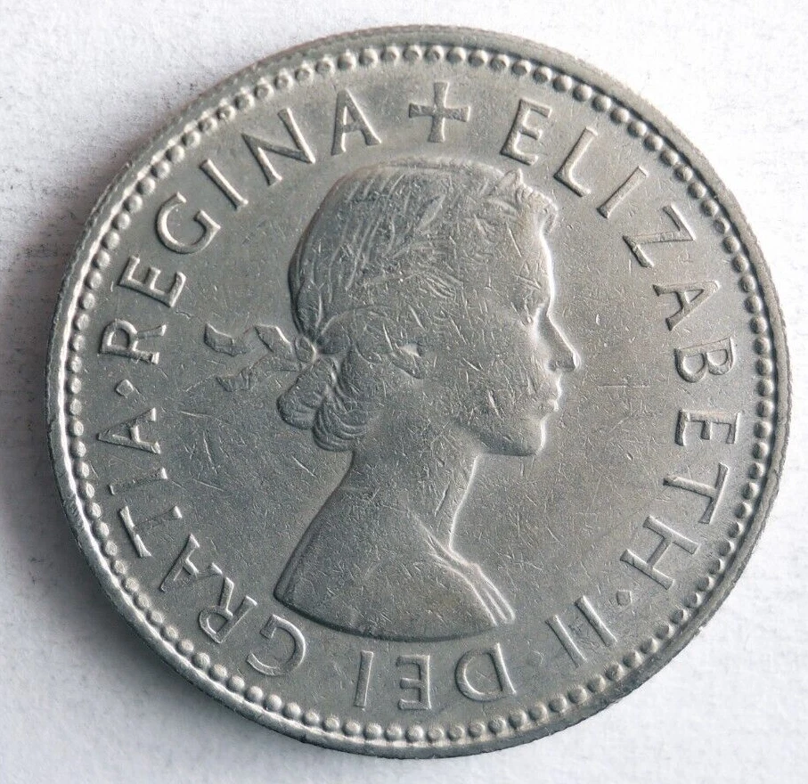 1958 chelín de Gran Bretaña - Excelente moneda - Envío gratuito - Gran Bretaña Bin #J Foto 2 de 2