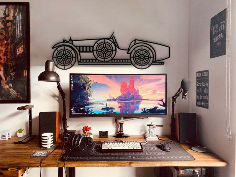 Vintage 1926 Type 35 C Auto Metal 3D Wall Art Acrylic Car Poster Decor