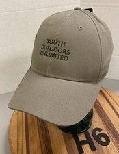 NWT WILDLIFE SERIES YOUTH OUTDOORS UNLMTD BROWN HAT, EMBROD. DEER, STRAPBACK H6