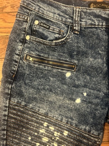 Vintage Jeans Shorts Rocawear Gr. 32 Stretch Acid Wash Hiphop Rap Streetwear - Bild 3 von 7