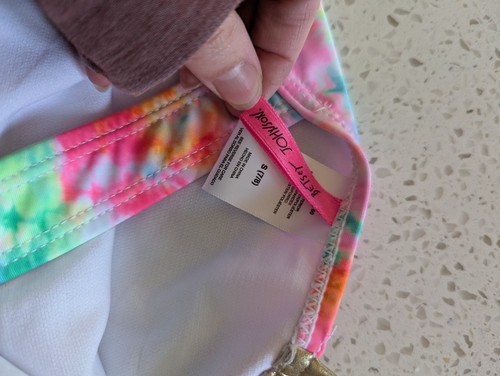 Betsey Johnson Girls One piece swimsuit multi color Tie dye Size S 7/8 - Picture 5 of 5