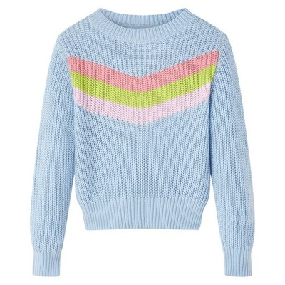 Kinderpullover Gestrickt Pullover Kinder Strickpullover Langarmshirt Pulli Blau 