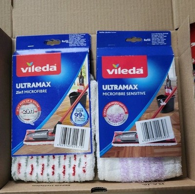 Vileda Ultramax 2in1 Microfibre Sensitive Ersatzbezug Wischmopp Bezug Neu