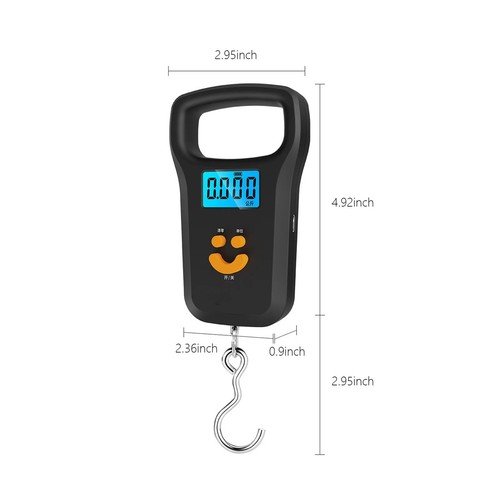 Pesatrice portatile digitale da viaggio 50 kg pesatrice portatile bilancia pesce strumento di misurazione - Foto 8 di 11