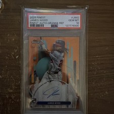 2025 Topps Finest - Finest Autos James Wood #FA-JWO Orange Ref  3/25