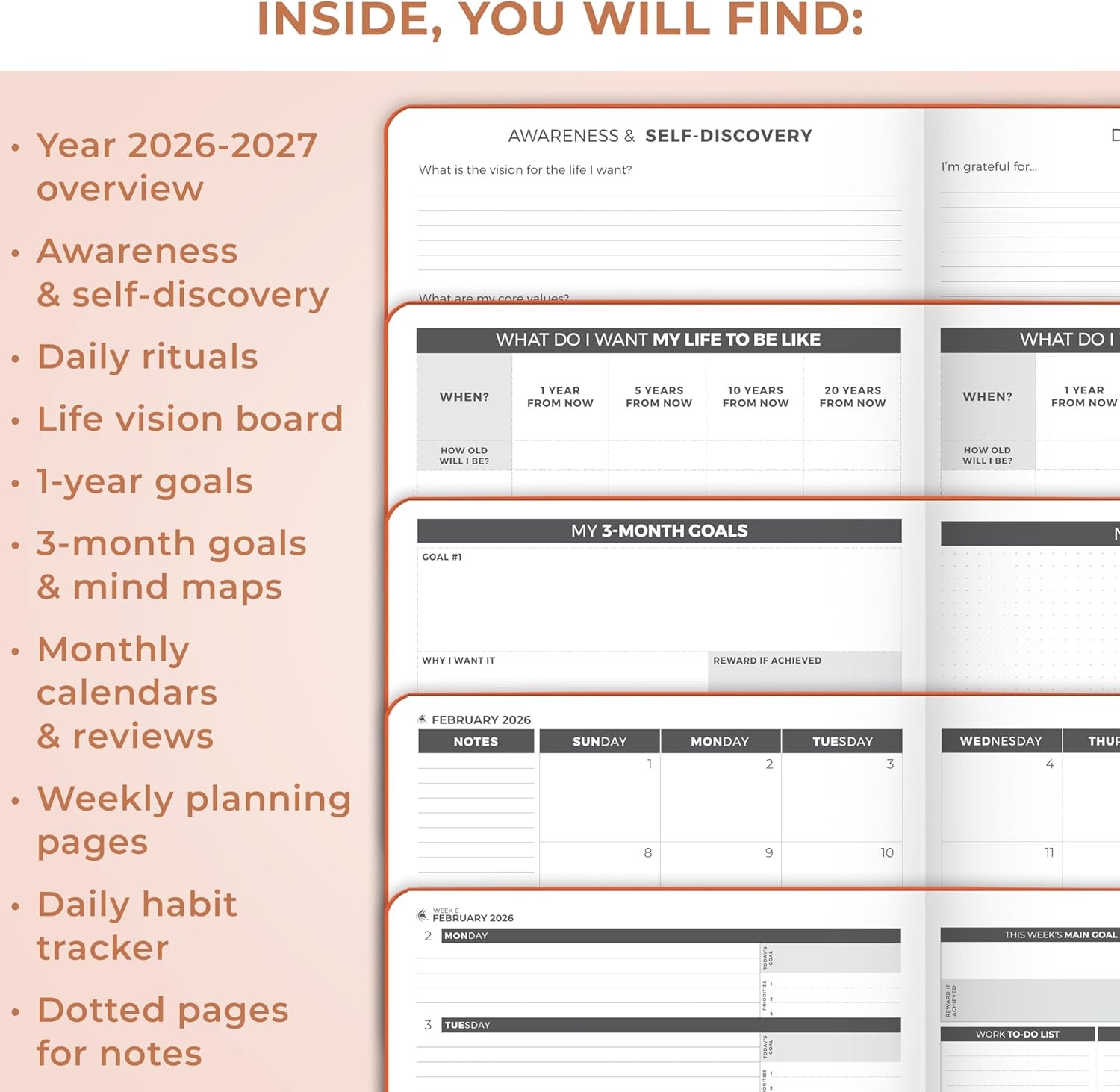 Clever Fox Planner PRO Dated (Jan 2026–Jan 2027) Weekly & Monthly Life Planner