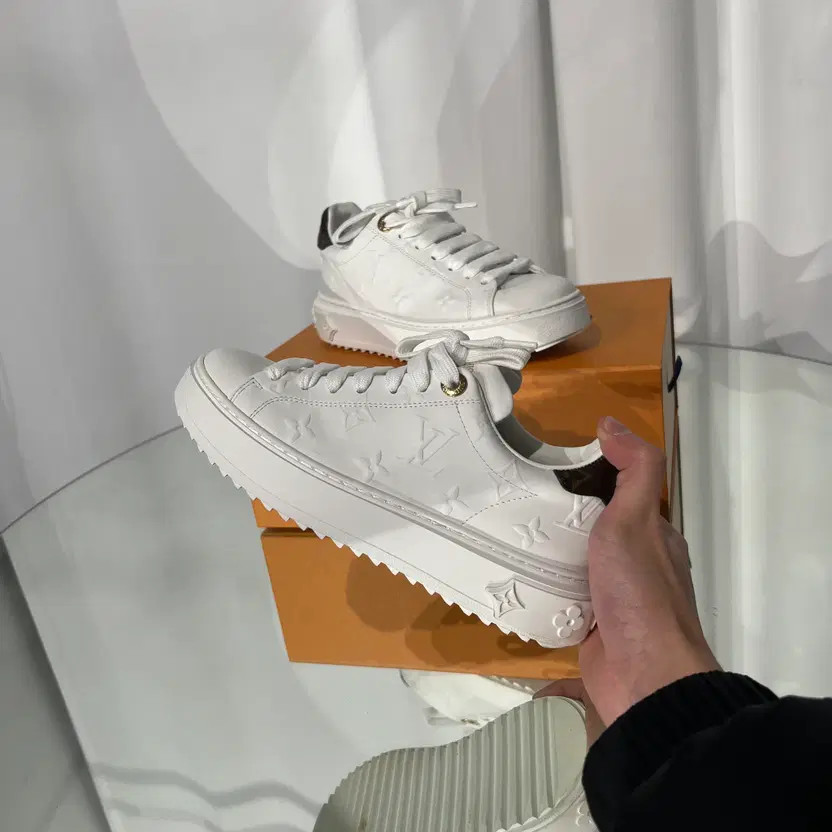 Louis Vuitton Monogram Timeout Sneakers - 34 Size, Pre-Owned thumbnail 2