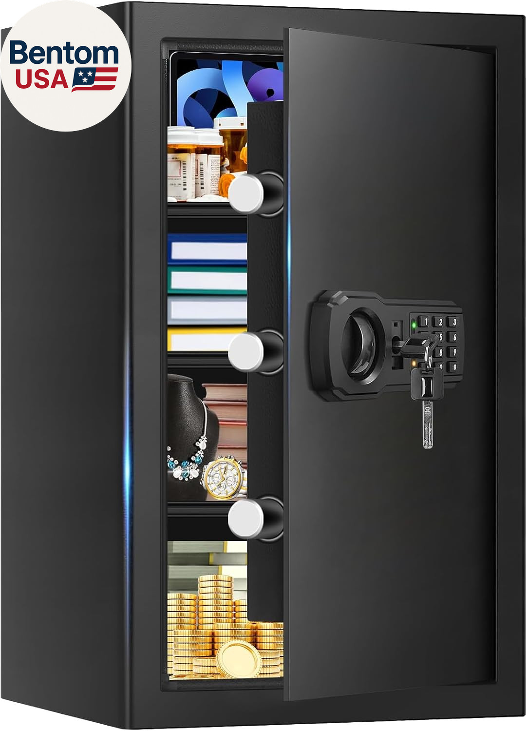 5.2 Cuft Large Safes Fire Waterproof, Security Fire Safe Box For Home With Progr