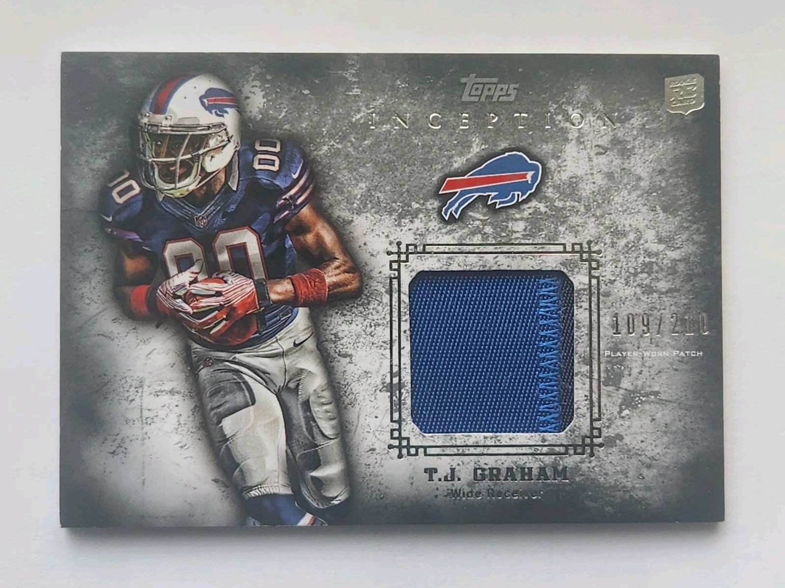 2012 Topps Inception T.J. GRAHAM /210 Rookie Patch Relics Card #RP-TG Buffalo RC