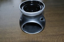 Duftlampe Teelicht  Aromalampe Teelichtlampe Keramik,Schwarz/Silber